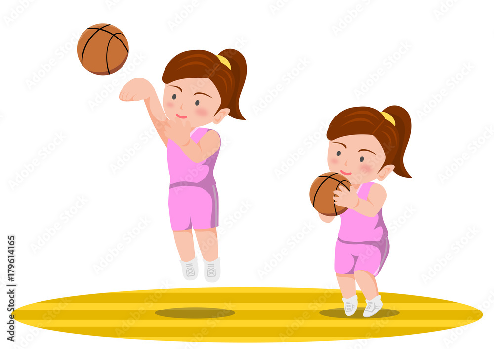 バスケットボール　ジャンプシュート　女子