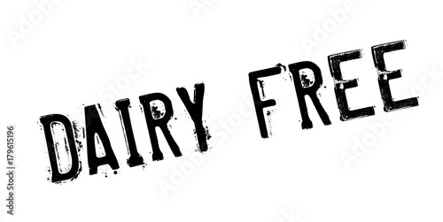 Dairy Free rubber stamp. Grunge design with dust scratches. Effects can be easily removed for a clean, crisp look. Color is easily changed.