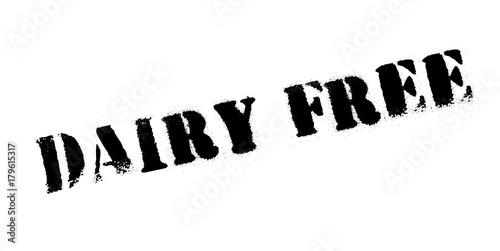 Dairy Free rubber stamp. Grunge design with dust scratches. Effects can be easily removed for a clean, crisp look. Color is easily changed.