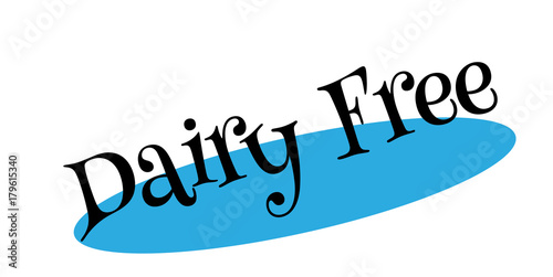 Dairy Free rubber stamp. Grunge design with dust scratches. Effects can be easily removed for a clean, crisp look. Color is easily changed.