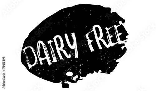 Dairy Free rubber stamp. Grunge design with dust scratches. Effects can be easily removed for a clean, crisp look. Color is easily changed.