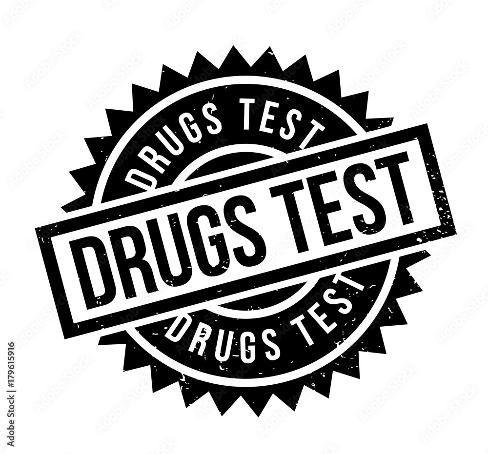 Drugs Test rubber stamp. Grunge design with dust scratches. Effects can be easily removed for a clean, crisp look. Color is easily changed.