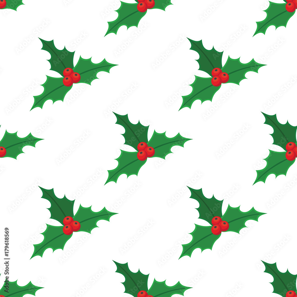 Christmas red mistletoe pattern Christmas red mistletoe pattern