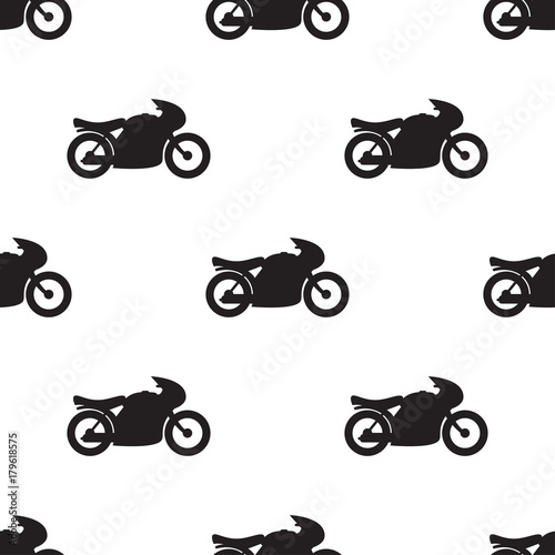 Motorcycle seamless pattern