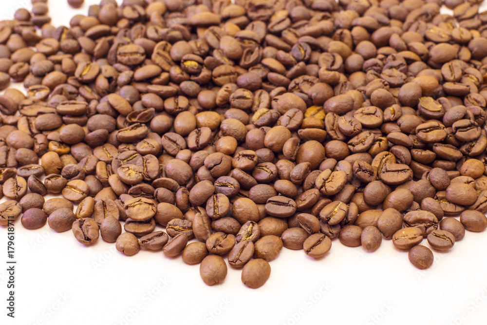 brown roasted coffee beans, can be used as a background