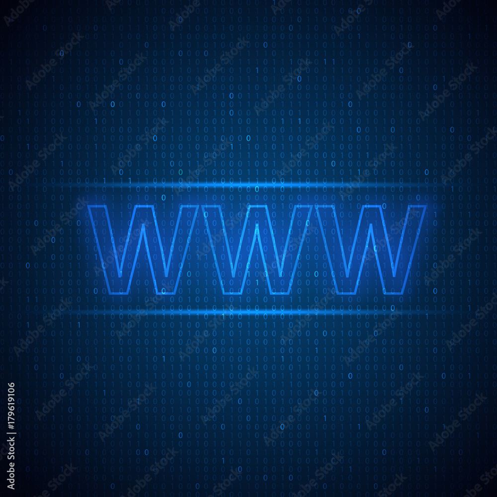 Obraz premium Web symbol on a digital background. Vector illustration .