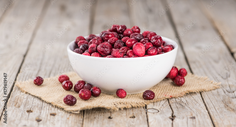Dried Cranberries (selective focus; detailed close-up shot) Dried Cranberries (selective focus; detailed close-up shot)