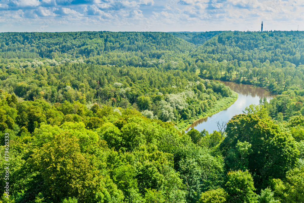 Gauja river near Turaida castle, Latvia