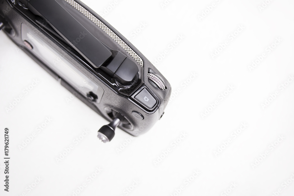 Remote control for drone on white background Remote control for drone on white background