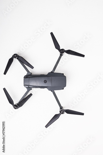 Uav drone copter isolated on white background. 