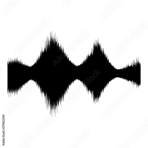 Audio equalizer amplitude icon  simple black style