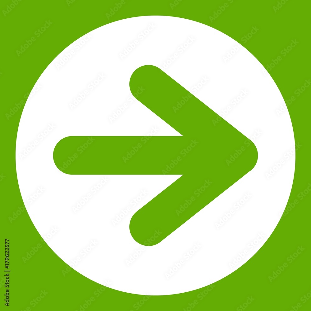 Arrow in circle icon green Arrow in circle icon green