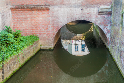 Bridge over a canal in Den Bosch, Netherlands photo