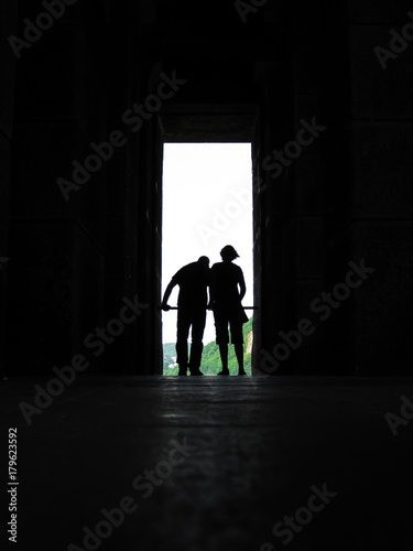 Couple at end of hall