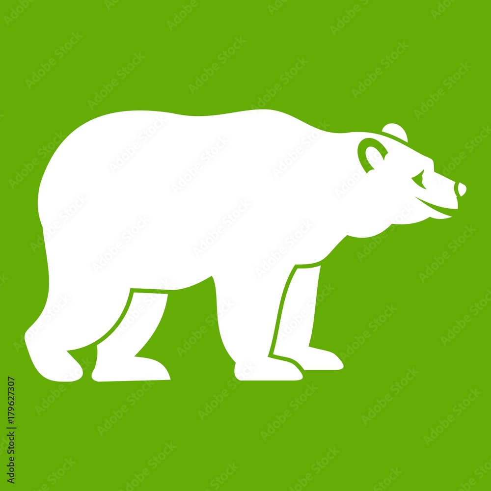 Naklejka premium Bear icon green