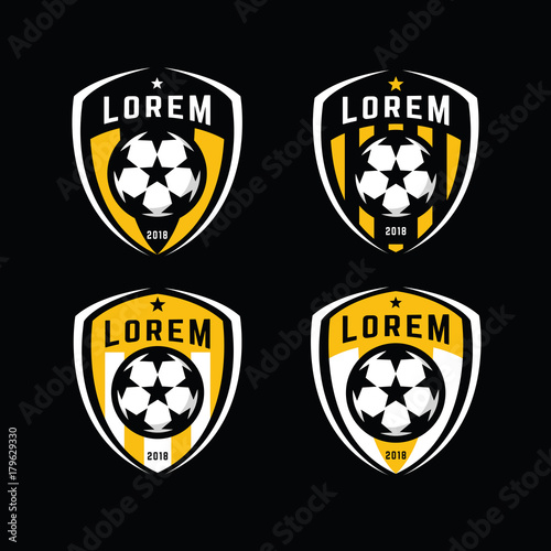 Football logo badges set. Good for football team and other sports team.