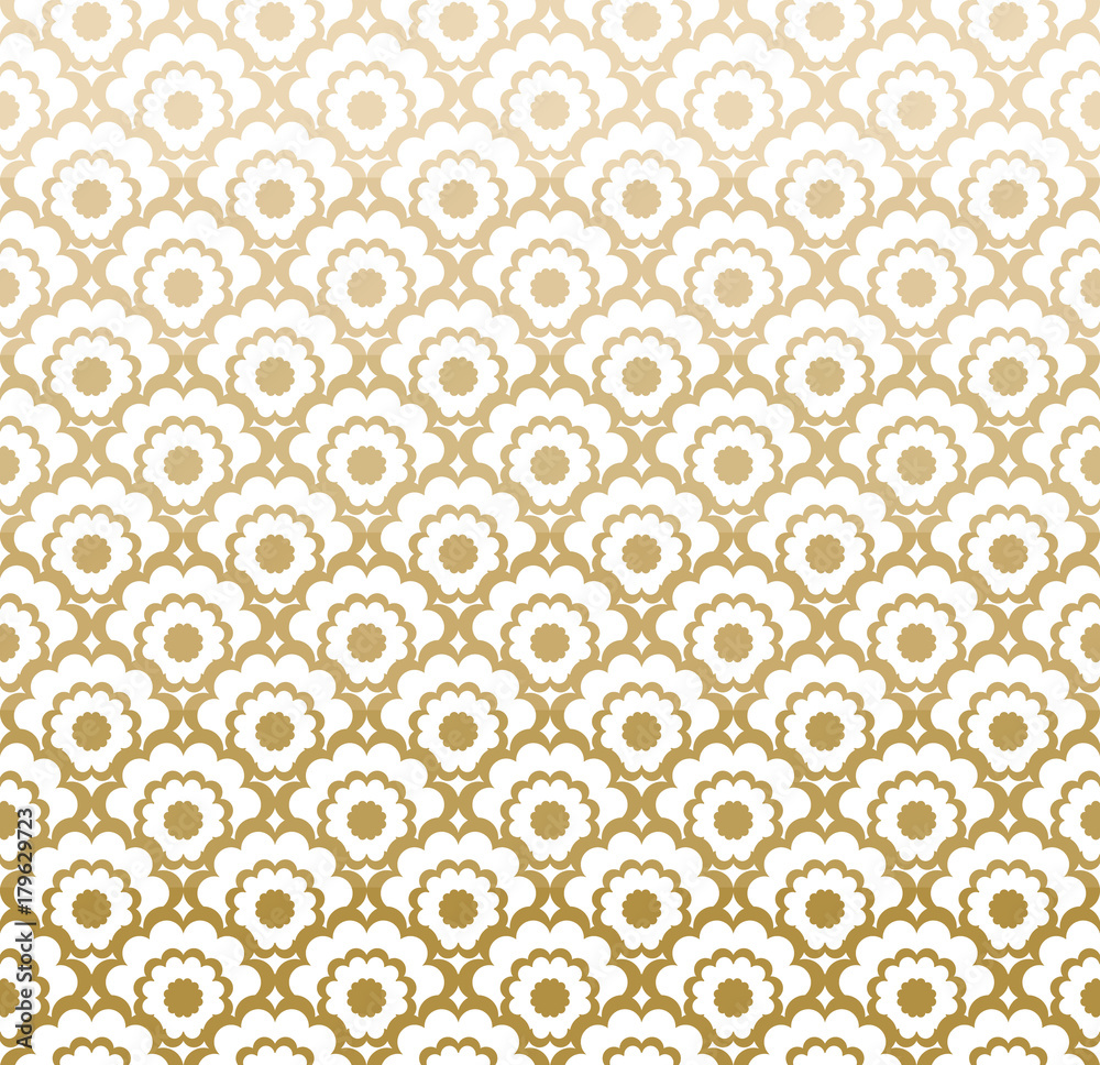 Decorative grille. Seamless pattern with stylized ornament in oriental style.
