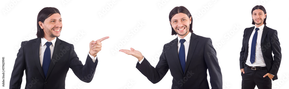 Young businessman isolated on the white background Young businessman isolated on the white background