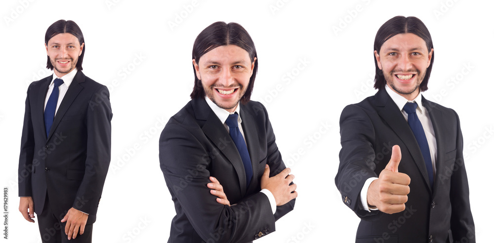 Young businessman isolated on the white background Young businessman isolated on the white background