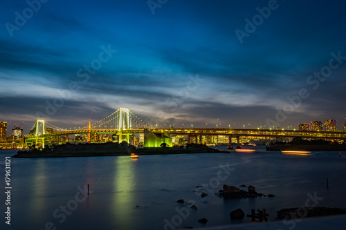 River view on Tokyo from Odaiba