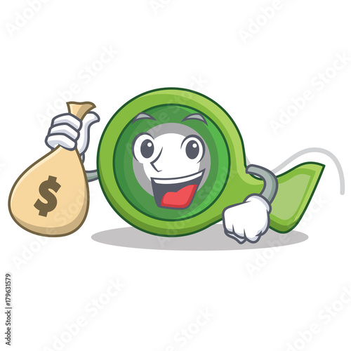 With money bag adhesive tape character cartoon