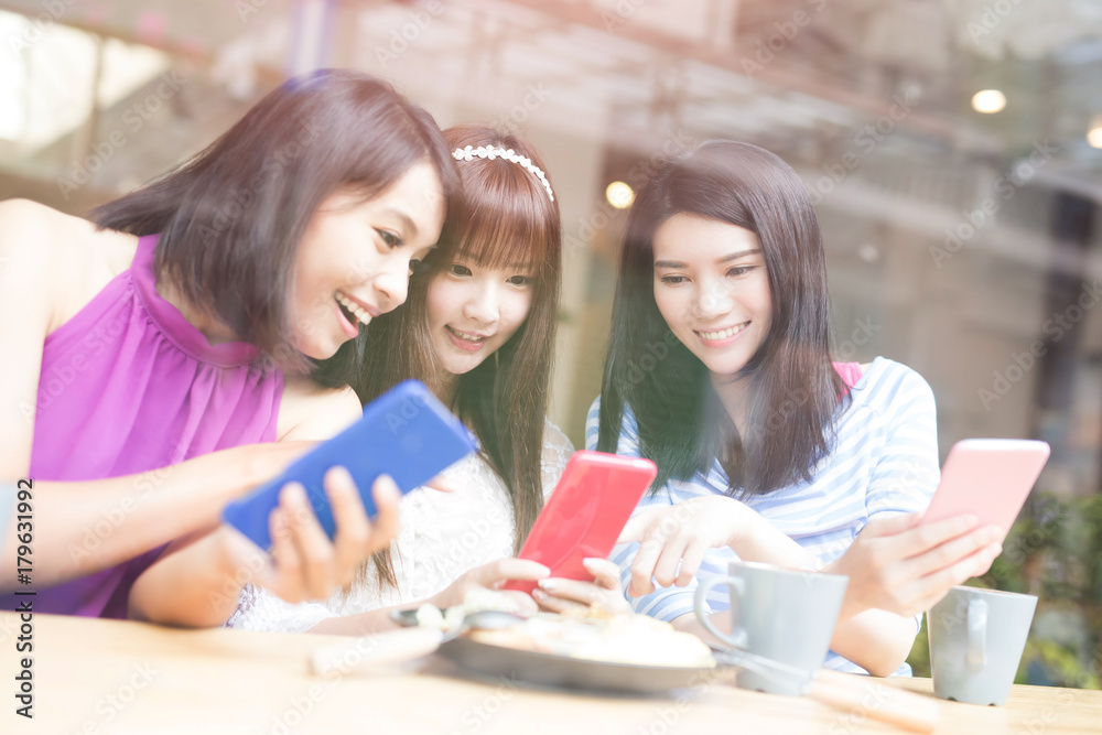 happy woman friends in restaurant happy woman friends in restaurant