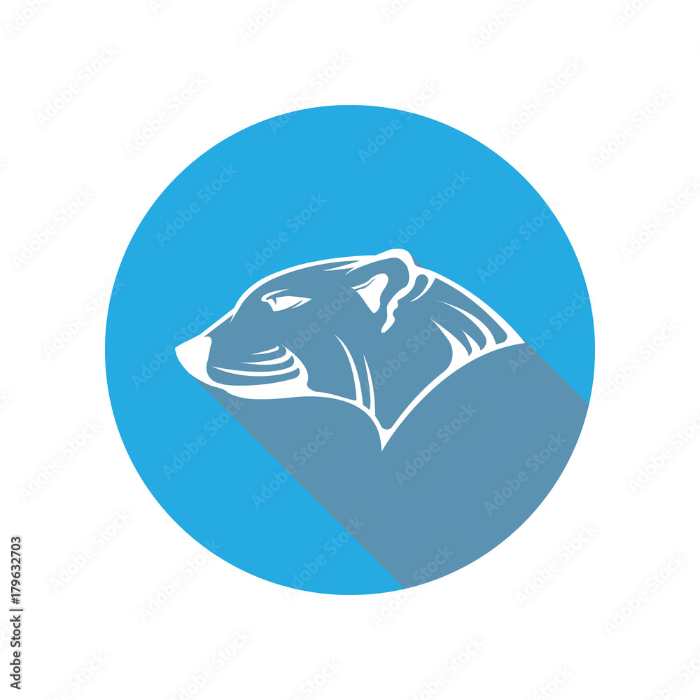 Obraz premium JAGUAR HEAD flat icon