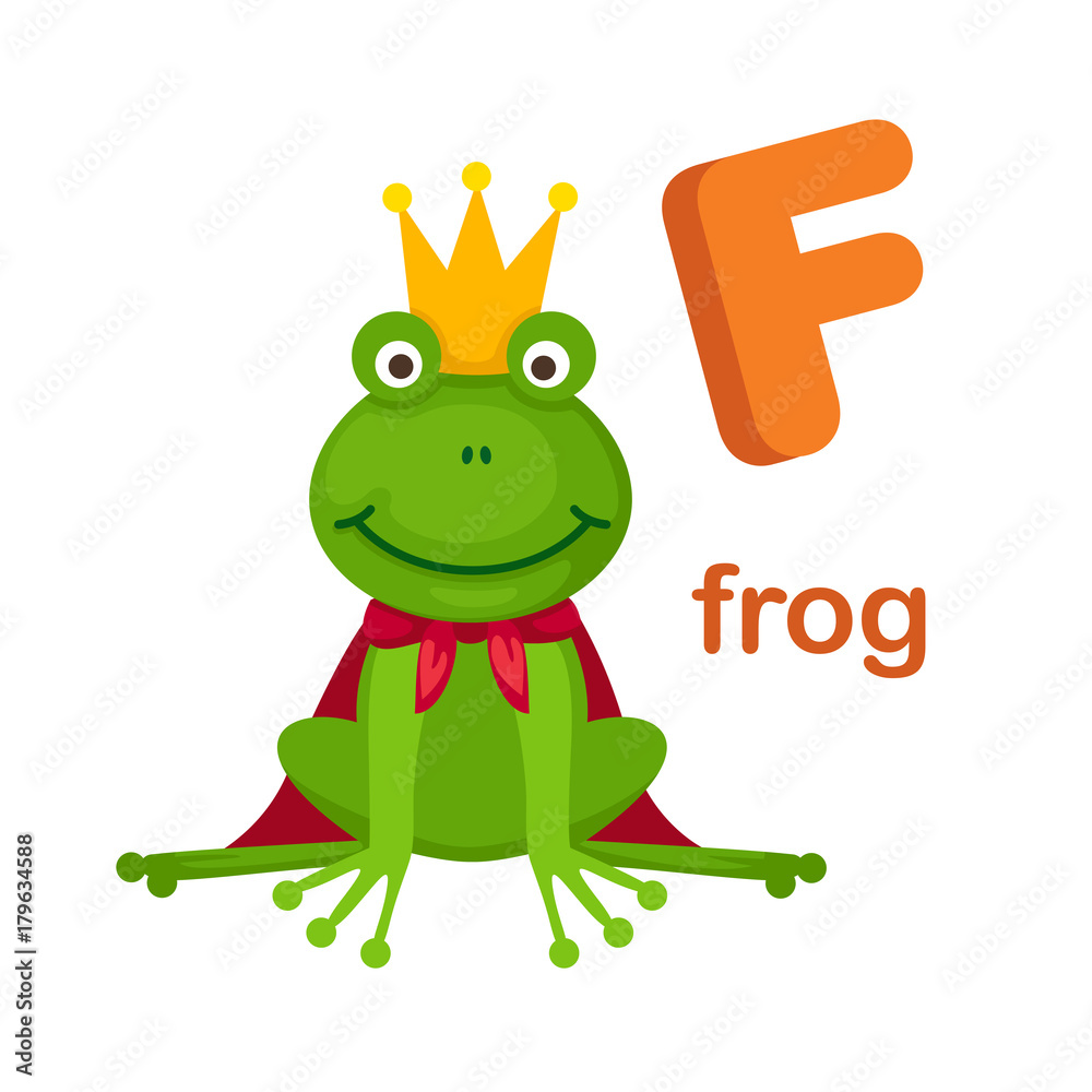 Illustration Isolated Alphabet Letter F Frog Illustration Isolated Alphabet Letter F Frog