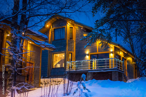Country house with evening ...