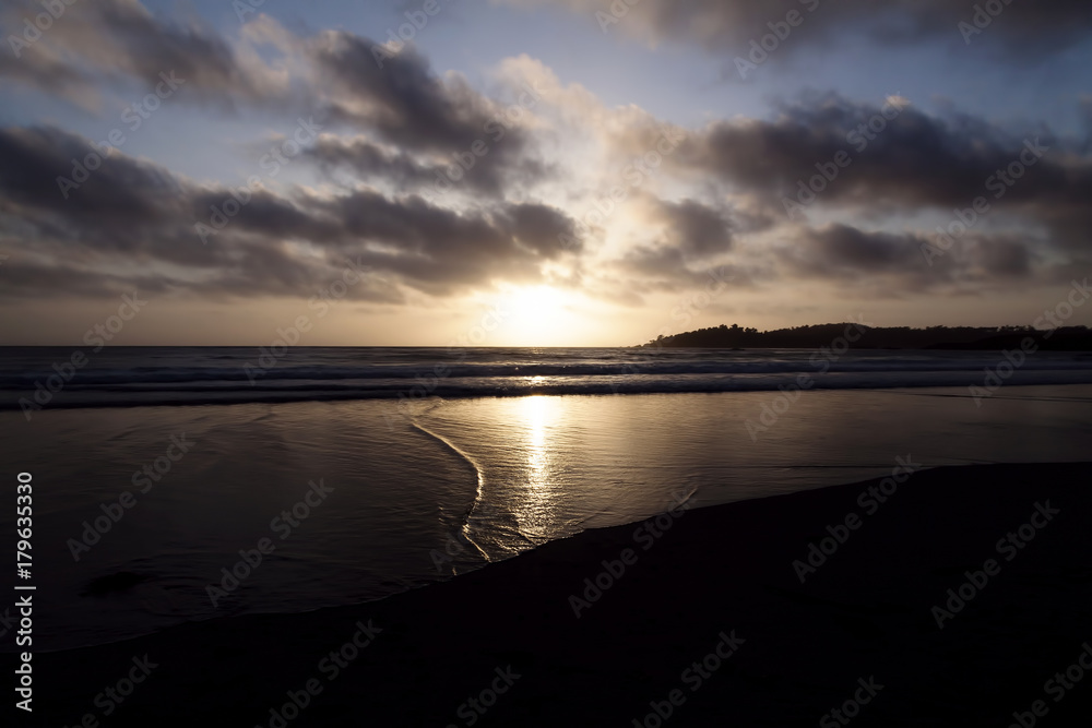 Sunset From Sandy Beach Point Reyes California