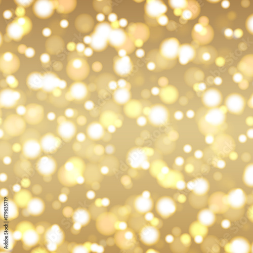 Abstract gold background with gold dots and stars. Vector