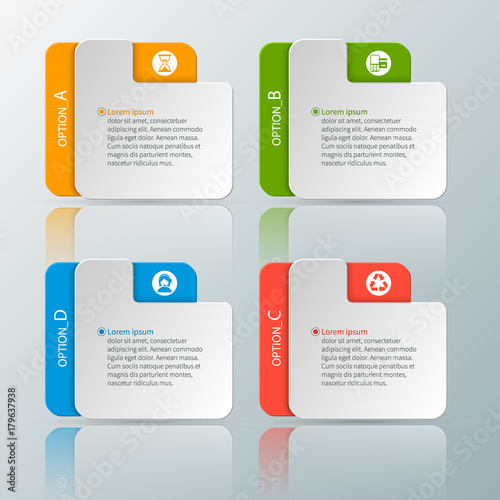 Abstract 3D Paper Infographics