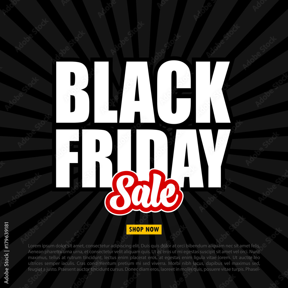 Fototapeta premium Black Friday sale text design template