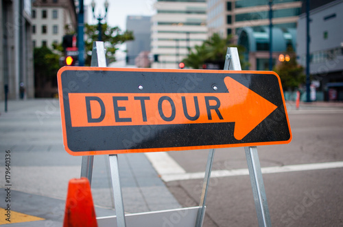 San Diego detour sign photo