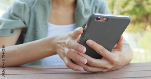 Use of mobile phone in the park