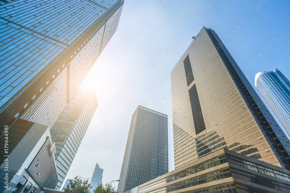 Skyscrapers from a low angle view