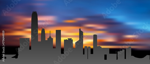 Hongkong City At Nightfall 