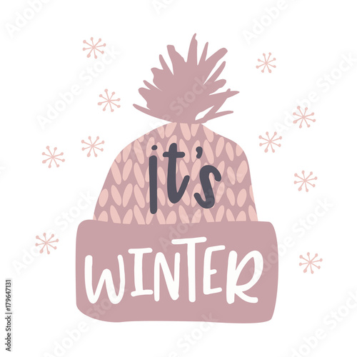 Winter illustration. Vector design for card, poster, flyer, web