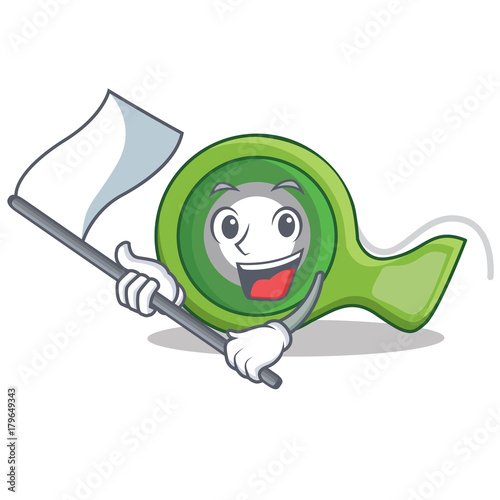 With flag adhesive tape character cartoon