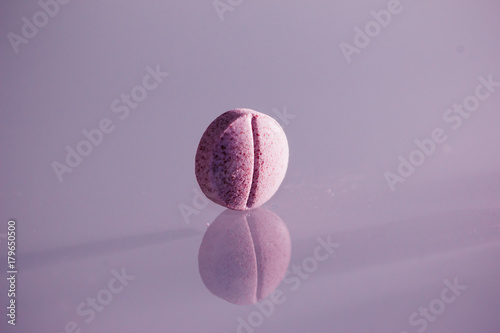 Pink purple tablet pills
