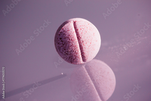 Pink purple tablet pills