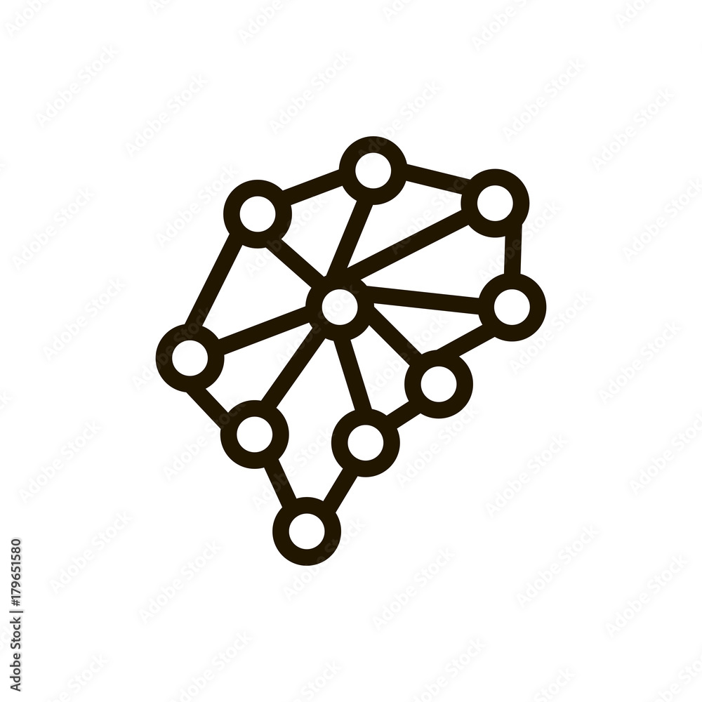 Brain line icon Brain line icon