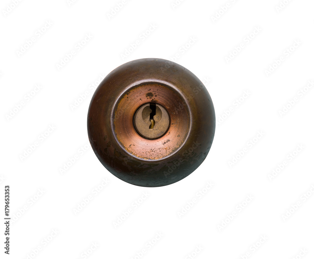 Door Old Knob isolated on white background