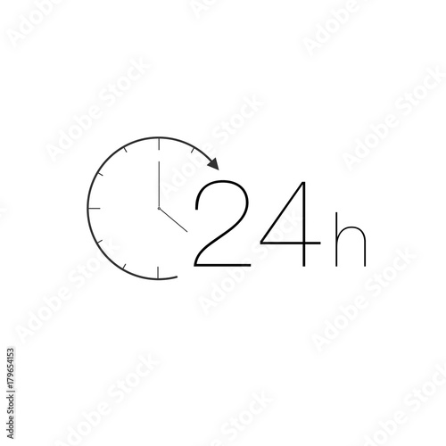 24 hours service icon