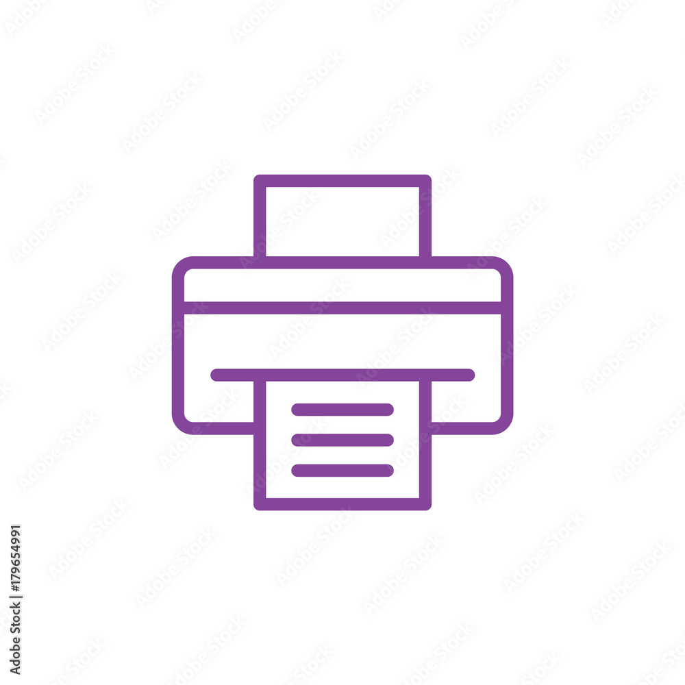 Printer icon office work design vector illustration Printer icon office work design vector illustration