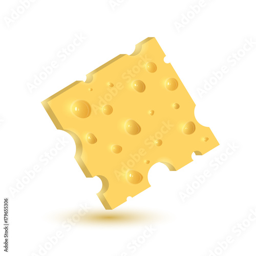 The cheese. Illustration isolated on white background. Graphic concept for your design