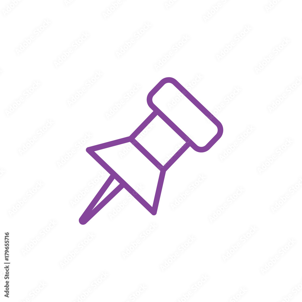 Pin icon office work design vector illustration Pin icon office work design vector illustration