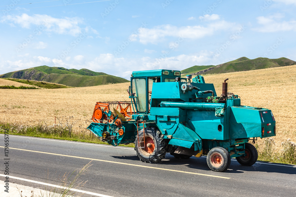 Tractor cut wheat Tractor cut wheat