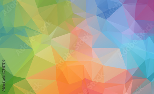 low poly geometric background consisting of triangles of different sizes and colors