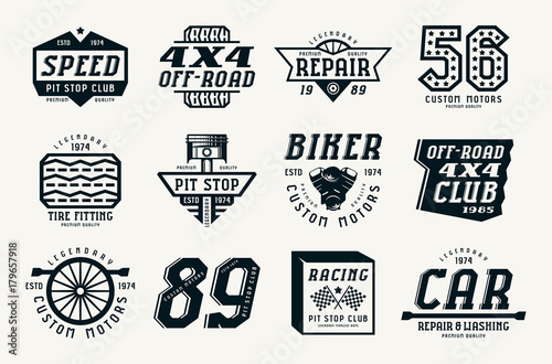Car races and service badges